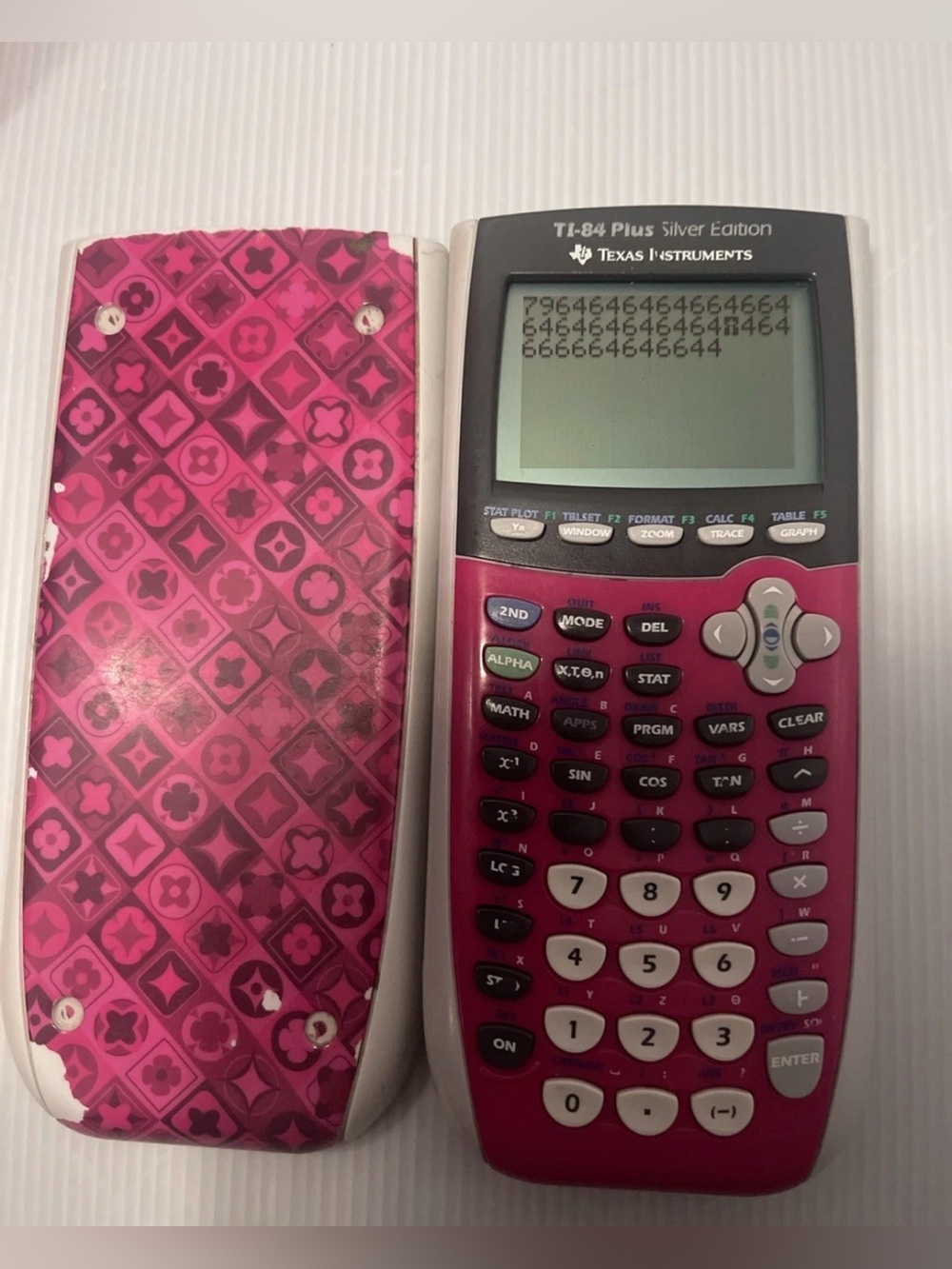 Texas Instruments TI-84 Plus Silver Edition Graphing Calculator Pink Silver